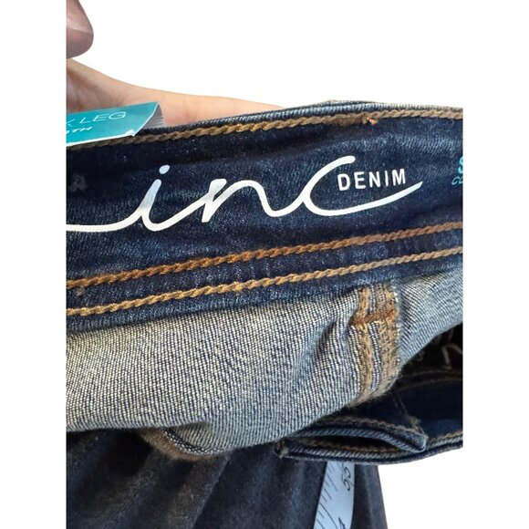 INC Womens Skinny Jeans 8S Curvy Fit Blue Dark Wash Mid Rise Stretch Denim - Picture 7 of 7